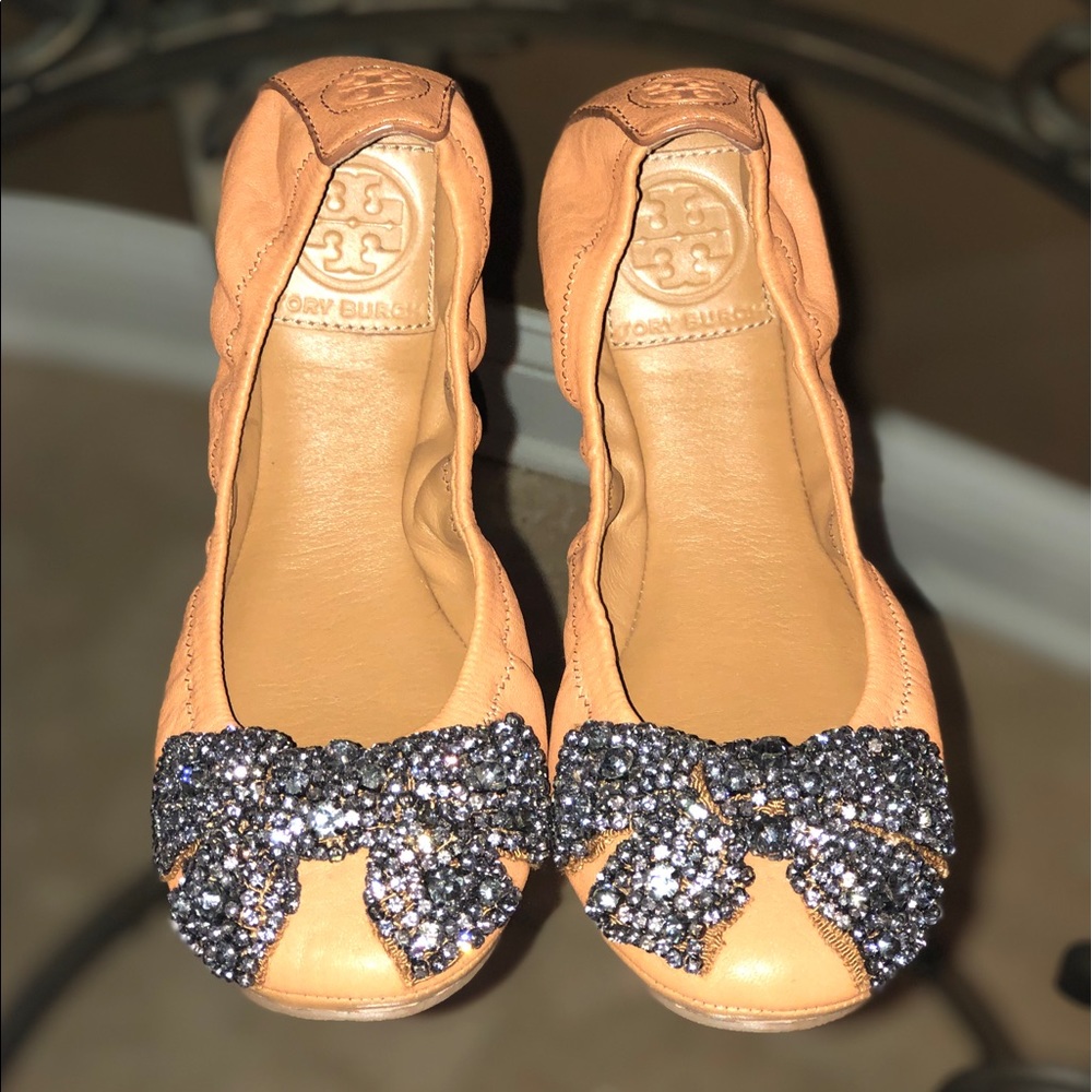 Authentic Tory Burch Bowtie Ballet Flats